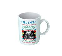 Overthetee Tazza Personalizzata per Papà - Ecografia Neonato Personalizzabile - Caro Papà, Mamma Ti Ama Tanto - Bimbo in Arrivo - Bimba - Neo Padre - Amore - Tazze Colazione - Tenero Regalo