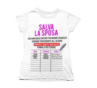 Overthetee Tshirt Addio al Nubilato [PERSONALIZZA] Salva la Sposa Firma LA PETIZIONE! [Personalizzata] Impedisci Questo Massacro Tshirt Sposa Simpatica Idea Regalo Divertente Taglia M - Manica Corta