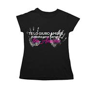 Overthetee Tshirt Addio al Nubilato Te Lo giuro Amore E' Stata Una Serata tra Amiche! Maglietta Divertente Sposa Tshirt Festa Nubilato Ragazza Woman Idea Regalo