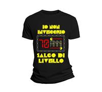 Overthetee Tshirt Compleanno 70 Anni - Io Non invecchio - Salgo di Livello - Settantenne - Videogame - Idea Regalo