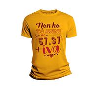 Overthetee Tshirt Compleanno Uomo Iva Non Ho 70 Anni Ma 57,37 + Iva Divertente Man Birthday Compleanni Festa Maglietta Simpatica Idea Regalo