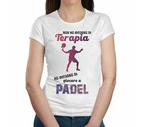 Overthetee Tshirt Divertente Sport Non Ho Bisogno di Terapia, Ho Bisogno di Giocare a Padel Idea Regalo Divertente