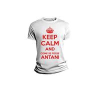 Overthetee Tshirt Divertente Uomo - Donna - Keep calm come se fosse Antani - Amici Miei - Magliette Simpatiche - Idea Regalo