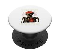 Overthinker Overfeeler Scheletro Bruciante Cervello Cuore Battente PopSockets PopGrip Adesivo