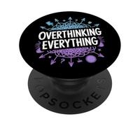 OVERTHINKING EVERYTHING ADHD Ansia Mentale Ironia PopSockets PopGrip Adesivo