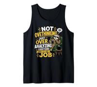 Overthinking Is My Job Divertente Grafica Canotta