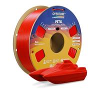 OVERTURE Filamento PETG 1.75mm, 1kg Bobina(2.2lbs), Neatly Wound Durevole PETG Filament per Stampante 3D, Precisione Dimensionale +/- 0.02 mm, 3D Printer Filamento (Rosso)