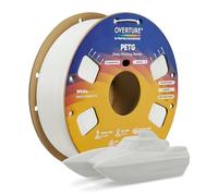 OVERTURE Filamento PETG 1.75mm, 1kg Bobina(2.2lbs), Precisione Dimensionale +/- 0.03 mm, per Stampante 3D (Bianco)