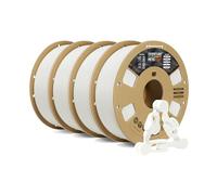 OVERTURE Filamento PETG 1.75mm, 4kg Bobina(8.8lbs), Neatly Wound Durevole PETG Filament per Stampante 3D, Precisione Dimensionale +/- 0.02 mm, 3D Printer Filamento (Bianco 1kg*4)