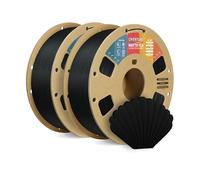 OVERTURE Matte PLA Filamento 1,75 mm Nero*2, 2kg Matt