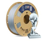 OVERTURE PL Filamento 1.75mm, Toughness Enhanced PLA Roll, Professionale PLA Tenacia, 1kg Filamento(2.2lbs), Precisione Dimensionale 99% Probabilità +/- 0.02 mm (Metallo Argentatol)