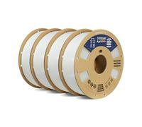 OVERTURE PLA+ Filamento PLA 1.75mm, Toughness Enhanced Roll, Professionale PLA Tenacia, 4kg (8.8lbs) Bianco 1kg*4