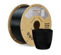 OVERTURE TPU 1,75 mm Filamento, Filamento per Stampante 3D ad alta velocità TPU +HS, Flessibile High Speed TPU 1kg(2.2lbs), Precisione Dimensionale +/- 0.02 mm (HS Nero 2kg*1)