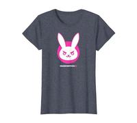 Overwatch 2 D.Va White & Pink Rabbit Center Icon Logo Maglietta, Donna, Pervinca, XL