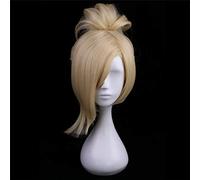 Overwatch di gioco OW Angela Ziegler Mercy Parrucche Cosplay Parrucca bionda per capelli resistente al calore con un chip Coda di cavallo MZ-613