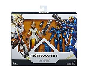 Overwatch Hasbro Ultimates Series Pharah e Mercy Action Figures da Collezione da 15 cm con Accessori, Ispirati al Videogioco