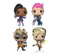 Overwatch - Set di 4 personaggi Pop! Games Vinyl Sombra/Zarya/Junkrat/Mercy (Glow) 9 cm