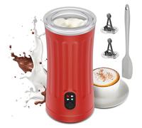 Ovetedot Montalatte elettrico 4 in 1 per schiuma di latte calda e fredda, rosso