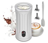 Ovetedot Montalatte Elettrico, Automatico 4 in 1 Cappuccinatore Elettrico con 240 Ml, Schiuma di Latte Calda e Fredda, Montalatte per Caffè, latte, Cappuccino, Macchiato, Bianco Avorio
