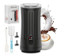 Ovetedot Montalatte Elettrico, Automatico 4 in 1 Cappuccinatore Elettrico, Schiuma di Latte Calda e Fredda, Montalatte Silenzioso per Caffè, Cappuccino, Macchiato, Cioccolata Calda, Nero