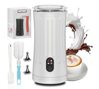Ovetedot Montalatte Elettrico, Automatico 4 in 1 Cappuccinatore Elettrico, Schiuma di Latte Calda e Fredda, Montalatte Silenzioso per Caffè, Cappuccino, Macchiato, Cioccolata Calda, Bianco