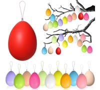 Ovetti Pasquali Decorativi, 36pcs Uova di Pasqua Decorative da Appendere, uova Colorate per Albero, Carine e Graziose, Facili da Appendere e Robuste