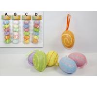 Ovetti Pasquali pz. 6 Decorati cm.7x4,5