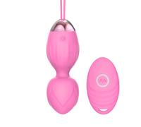 Ovetto Vibrante Donna Doppia Sfera Kegelcon Telecomando Wireless Vibratore Silenzioso Indossabile per Coppia 10 Modalità Sex Toy Impermeabile in Silicone Ricaricabile Pavimento Pelvico