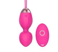 Ovetto Vibrante Donna Doppia Sfera Kegelcon Telecomando Wireless Vibratore Silenzioso Indossabile per Coppia 10 Modalità Sex Toy Impermeabile in Silicone Ricaricabile Pavimento Pelvico