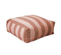 Oviala Pouf a righe per salotto da giardino modulare, Terracotta - Mixi