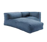 Oviala Soggiorno da giardino Una poltrona ad angolo e una chaise longue blu Pacific - Mixi