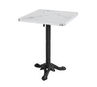 Oviala Tavolo quadrato 60 cm inclinabile piano marmo bianco/argento e piede nero