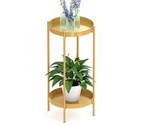 OVICAR Supporto per piante per interni ed esterni, supporto per vasi di fiori in metallo, organizer per piante a 2 ripiani, alto per casa, giardino, patio, bagno, ufficio, soggiorno, balcone, angolo
