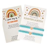 OVIFICEA Braccialetti per il primo giorno dell'asilo per mamma e me, regalo per il ritorno a scuola, braccialetti coordinati, braccialetti per madre e figlia, regali pre-K per ragazze e ragazzi