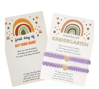 OVIFICEA Braccialetti per il primo giorno dell'asilo per mamma e me, regalo per il ritorno a scuola, braccialetti coordinati, braccialetti per madre e figlia, regali pre-K per ragazze e ragazzi