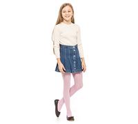 OVISSA Collant Classici da Bambina - Morbido Cotone Opaco, Per Uso Quotidiano o Cerimonia - Rosa Chiaro