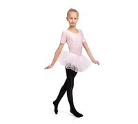 OVISSA Collant da Balletto per Bambina Tinta Unita 40 DEN Morbidi Elastici e Resistenti 4 TAGLIE & 3 COLORI: Bianco, Nudo, Nero