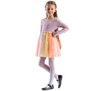 OVISSA Collant da Balletto per Ragazze Collant Scolastici per Bambine Resistenti con Piedi Morbidi Uniformi Scolastiche Danza Sport 50 den con Microfibra, Lilla 5-6 Anni