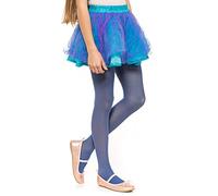 OVISSA Collant da Balletto per Ragazze Collant Scolastici per Bambine Resistenti con Piedi Morbidi Uniformi Scolastiche Danza Sport 50 DEN con Microfibra, Denim 5-6 anni