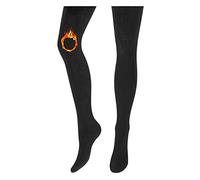 OVISSA Collant Spessi Italiani da Donna in Microfibra di Cotone 200 Denari Morbidi E Opachi Collant da Donna, Leggings Elastici Solidi con Punta Forte Rinforzata, Collant Neri Taglie S-XL