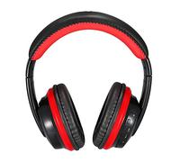 OVLENG MX666 Cuffie stereo Bluetooth wireless da gioco, cuffie over-ear APT-X Bluetooth 4.0, vivavoce, con microfono, scheda FM/TF, AUX da 3,5 mm, per smartphone, PC, laptop, desktop (rosso)