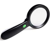 OVLIIYWZY Lente d'Ingrandimento per Schermo/Lente d'Ingrandimento Portatile con Luce LED 20X HD Portatile Adatta per Libri Giornali Mappe Monete Gioielli Hobby e artigian