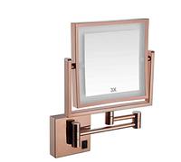 OVLIIYWZY Specchio per Trucco a Parete Specchio per Trucco cosmetico a Doppia Faccia con ingrandimento 3X, Girevole a 360°, allungabile a 360°, per h