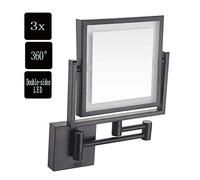 OVLIIYWZY Specchio per Trucco per Montaggio a Parete Ingrandimento 3X con ingrandimento a LED a induzione Specchio cosmetico cosmetico Illuminato Bif