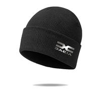 Ovlize Cappello Sci Uomo da.Ci.a, Berretto in Maglia Morbido con Stampa, Beanie Elegante Regalo per Lui/Lei, Natale(Black)