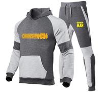 Ovlize Chains-aw Man Uomo Tuta Da Ginnastica, Sportiva Set Pullover Felpa, Pantaloni 2 Pezzi Tute, Felpa(Multi 4,M)