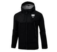 Ovlize Giacca Antivento Da.ci.a, Cappuccio Cerniera a Zip, Utilizzato per giacche leggere in primavera e autunno, Run(Black,L)