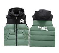 Ovlize Giubbotto Senza Maniche Uomo Monst-er Hunt-er, Gilet in Smanicato Elegante, Invernale Gilet Sportivo Senza, cold(Green,XXL)