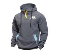 Ovlize Pullover in Jersey Leggera Uomo Da.ci-a, con Cappuccio Fodera Calda Giacca Invernale, Felpa Cappuccio per Uomo e Ragazzo, Lunghe(DarkGrey,3XL)