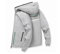 Ovlize Softshell Uomo A.s.t.o.n M.a.r.ti.n, Giaccas a Pioggia Sportivo, per giacca traspirante e leggera degli uomini(Grey,M)